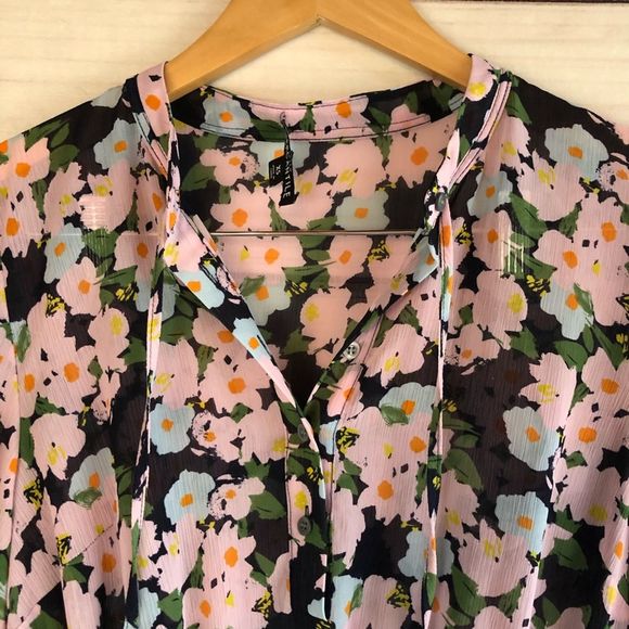 J. Crew French Floral Flowy Tie Front Dress - Picture 6 of 8